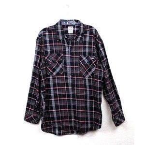 Dickies Flannel Shirt Mens 2XL Long Sleeve Heavy Work Button Front Red Outdoor